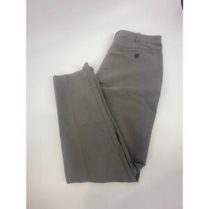 IZOD Mens Gray Flat Front Golf Dress‎ Pants Size 34x34 Classic Fit